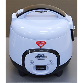 Nồi cơm điện 0.8 L Ladomax HA-7408 lòng niêu nấu cơm chín đều, có xửng hấp, cho 1- 3 người ăn - Hàng chính hãng