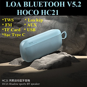 Mua Loa bluetooth cho điện thoại laptop hỗ trợ TWS hệ thống loa kép hoco HC21 _ Hàng chính hãng