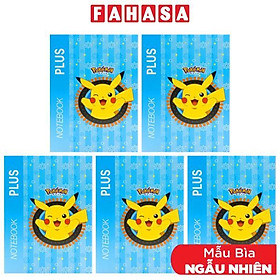 Combo 5 Tập Học Sinh B5 4 Ô Ly 120 Trang 70gsm Pokemon Notebook - Plus 700-V006 (Mẫu Màu Giao Ngẫu Nhiên)