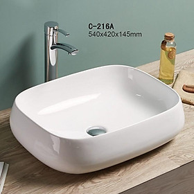 Mua CHẬU LAVABO ĐẶT BÀN ĐÁ MEN NANO TRẮNG SÁNG