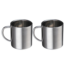 Set of 2, Stainless Steel 7.4 Ounce Mug Kid's Water Tea Coffee Insulated Cup
