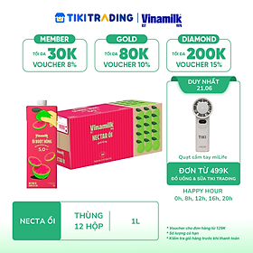 Thùng 12 hộp Nước Ổi Ép Necta Vinamilk - Hộp giấy 1L