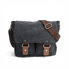 Túi đeo chéo vải bố AT2101 | Anh Tho Leather - Đen