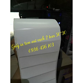 Mua Giấy in tem mã vạch 2 tem 50*30mm