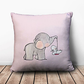 Gối Ôm Vuông Voi Và Thỏ Con GVCT538 (36 x 36 cm)