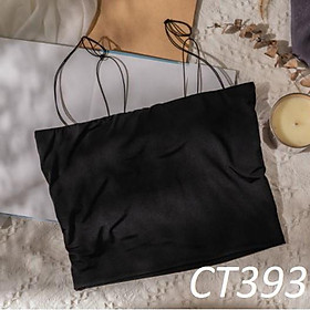 Áo Hai Dây Dây Mảnh Có Đệm Ngực Chất Thun Lạnh Hàng Đẹp Có Size CT393