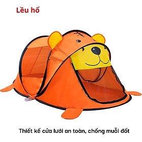 Lều Trẻ Em Tự Bung Hình Gấu Hổ Cho Bé Trai Và Gái Chơi Trong Nhà