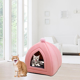 Dog House Kennel Soft Pet Bed Tent Indoor  Sleeping  Cushion  Accessory