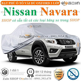 Bạt che phủ xe ô tô Nissan Navara 3 lớp cao cấp