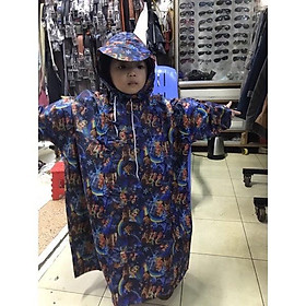 Áo mưa bít trẻ em, vải dù cho bé từ 7-10 tuổi phù hợp và tiện lợi cho cả bé trai và bé gái
