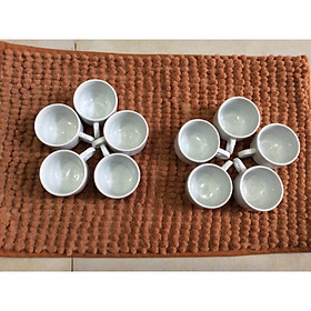 Mua Combo 10 tách trà sứ trắng
