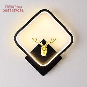 Đèn tường, đèn gắn tường tô điểm , đèn LED chiếu sáng gắn tường hình Hươu HQ