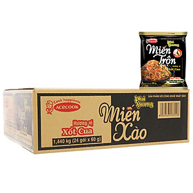 Thùng 24 Gói Miến Trôn Phú Hương Vị Xốt Cua (60g/ Gói)