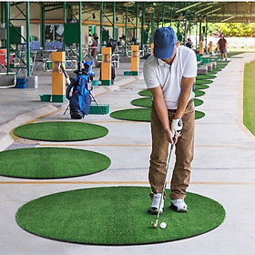Thảm tập swing Golf ECO-360( D150cm): 2 lựa chọn mặt cỏ, Cao cấp, Kích thước lớn, Thiết kế mới