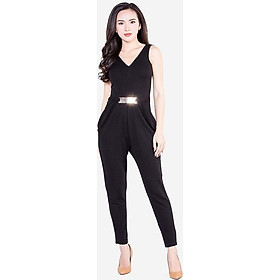 Bộ Jumpsuit dài cổ tim The One Fashion BDL01DE