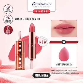 Son Thỏi Màu Hồng San Hô Lì Mịn Siêu Dưỡng Yumeisakura Chotto Matte Sweetie Coral Pink YMS19 3.5g