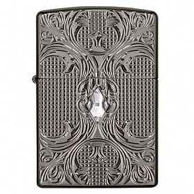 Bật Lửa Zippo Crystal Lattice Armor High Polish Black Ice 28956