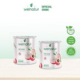 Combo 2 lon Vải Thiều Tươi Ngâm Nước Đường we natur 565g