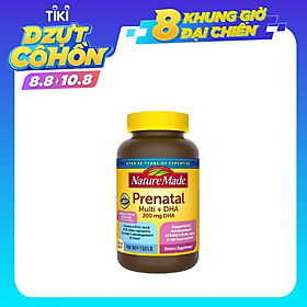 Thực phẩm bổ sung cho phụ nữ mang thai Prenatal Multi +DHA 150 viên -Nature Made Mỹ (mẫu mới nhất 2020)