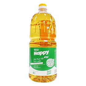 [Chỉ giao HCM] Dầu tinh luyện Co.op Happy 2 lít - CL - 3366003