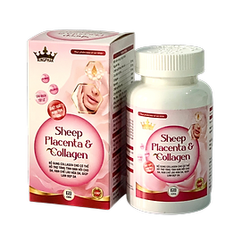 Sheep placenta & Collagen Kingphar , hộp 60v, mờ nám, đẹp da