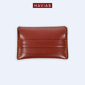 Ví Da Mini Handcrafted Smile8 Wallet HAVIAS - Đỏ Nâu