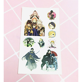 Set 5 Bảng hình xăm Touken Ranbu Sticker Tattoo