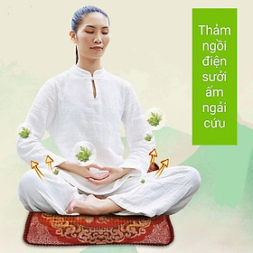 Đệm ngồi ngải cứu sưởi ấm bằng điện .Thảm ngồi ngải cứu điện- hỗ trợ đau nhức xương khớp, phụ khoa, trĩ