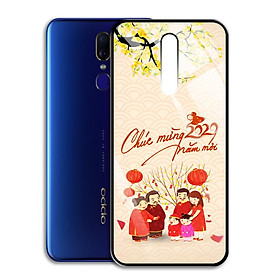 Ốp Lưng Kính Cường Lực cho điện thoại Oppo F11 - 0358 7982 HPNY 24 - Tết đoàn viên - Hàng Chính Hãng