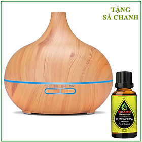 Máy khuếch tán tinh dầu bí ngô + Tinh dầu Sả Chanh thiên nhiên 10ml. máy xông tinh dầu