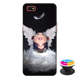 Ốp lưng cho điện thoại Oppo A1K hình Heo Con Thiên Thần Tình Yêu tặng kèm giá đỡ điện thoại iCase xinh xắn - Hàng chính hãng