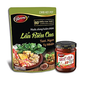 Nước Dùng Lẩu Riêu Cua Barona 230g tươi ngon chuẩn vị không cần nêm nếm và