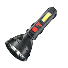 Outdoor LED  USB Rechargeable Flashlight Camping Lamp with Side Light