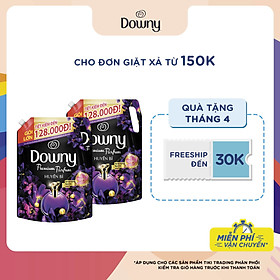 Combo 2 Túi Nước Xả Vải Downy Hương Nước Hoa Huyền Bí (2.3L/ Túi) - Công nghệ nước hoa mới - Lưu hương bền lâu