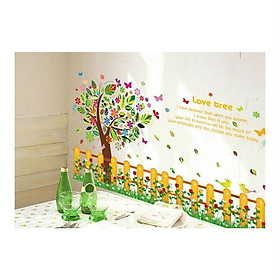 Decal dán tường Perfect CT46 - Chân tường hàng rào sắc màu