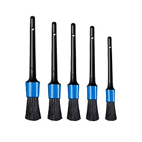 Car Detail Brush Set 5 Head Sizes with Hanging Hole Practical Cleaning Brush