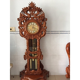 Mua Đồng hồ đứng gỗ gõ đỏ trạm tứ linh 1m80