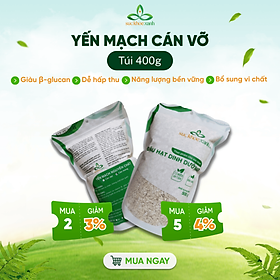 Yến mạch nguyên hạt Cán mỏng Sức Khỏe Xanh, hàng chính hãng nhập khẩu từ Úc/Chile, Túi 400g