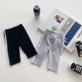 Quần legging lửng cho bé gái, legging đùi ngố thun cotton kẻ sọc mùa hè siêu mềm mại 2102.11.CS73
