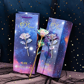 Quà Valentine, Quà 8/3, Quà Tặng Sinh Nhật Ý Nghĩa Cho Người Yêu, Cho quý khách hàng Gái - Hoa Hồng Galaxy Phát Sáng Có Đèn Led