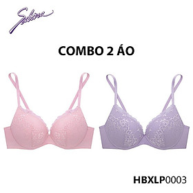 Combo 2 Áo Lót Mút Mỏng Vừa Phối Ren Màu Hồng và Màu Tím Habpy Lady By Sabina HBXLP0003