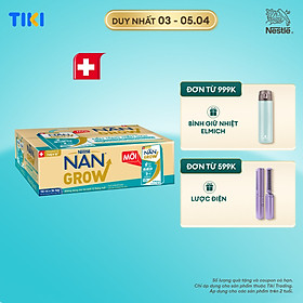 Thùng sữa bột pha sẵn Thực phẩm bổ sung Nestlé NANGROW 9(4x110ml) sữa mát công thức từ Thụy Sĩ với 100% Canxi giúp bé cao lớn vượt trội dành cho bé từ 1 tuổi
