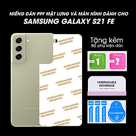 Miếng Dán Dẻo PPF Mặt Lưng, Màn Hình Mặt Trước Dành Cho Samsung Galaxy S21 FE Chống Trầy Xước - Handtown - Hàng Chính Hãng