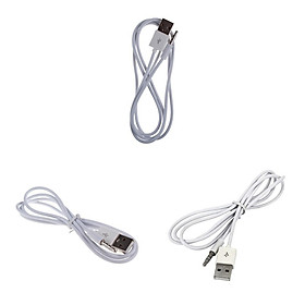 3Pieces 3.5mm Male AUX Audio Plug Jack to USB 2.0 Male Converter Cable Cord Mobile Phone Data Charging Cable