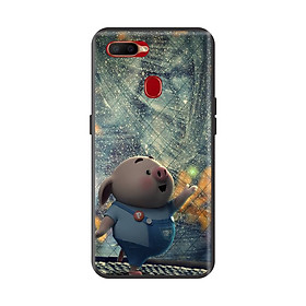 Ốp lưng TPU viền dẻo cho điện thoại OPPO A5S Hình Heo Con Chạy Bộ