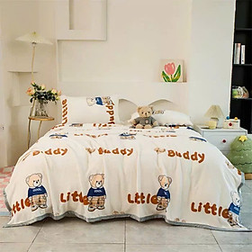 Mền ngủ trẻ em họa tiết xinh xắn mềm mịn thoải mái - mền đắp chân mỏng nhẹ, gấp gọn tiện lợi