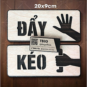 Mua Bảng gỗ decor kéo dẩy (Pull Push) hướng dẫn mở cửa kính