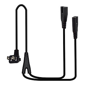 American Standard 2 Prong  Extension Power Cord Y Splitter Male to Female