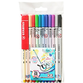 Combo bút lông màu stabilo pen 68 brush pn68br