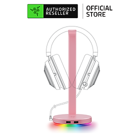 Mua Giá treo tai nghe Razer Base Station V2 Chroma-USB 3.1 Hub-7.1 Surround Sound-Hồng(Quartz) (Hàng chính hãng)